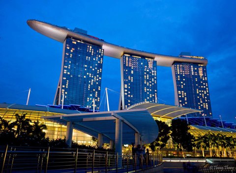 Khu[-]phức[-]hợp[-]giải[-]trí[-]Marina[-]Bay[-]Sands[-]ở[-]Singapore.[-]Ảnh:[-]T.T