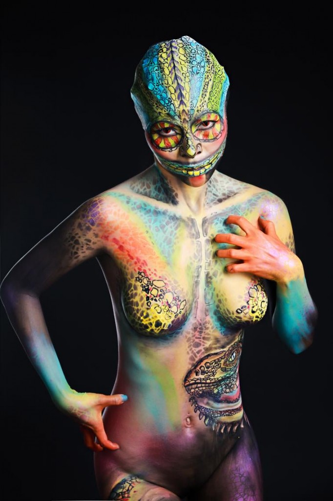 Bộ[-]sưu[-]tập[-]body[-]painting[-]LIZARD[-]–[-]“Tắc[-]kè[-]hoa”[-]ma[-]quái[-]