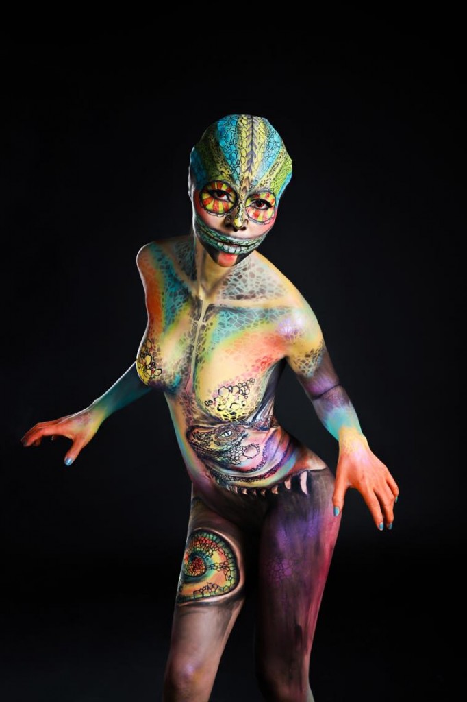 Bộ[-]sưu[-]tập[-]body[-]painting[-]LIZARD[-]–[-]“Tắc[-]kè[-]hoa”[-]ma[-]quái[-]
