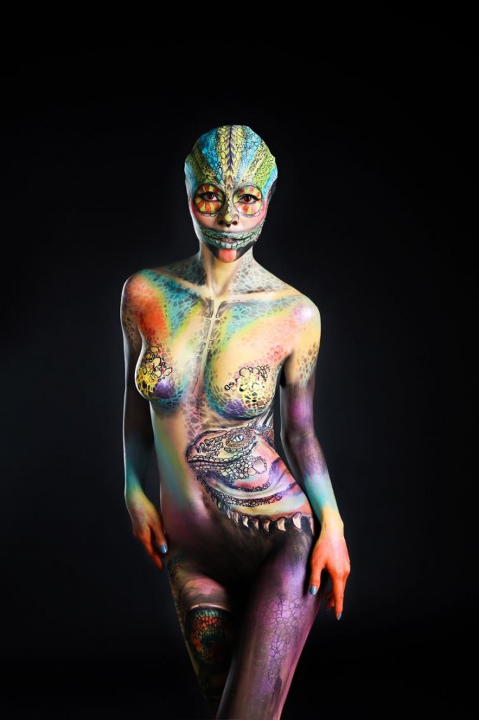 Bộ[-]sưu[-]tập[-]body[-]painting[-]LIZARD[-]–[-]“Tắc[-]kè[-]hoa”[-]ma[-]quái[-]