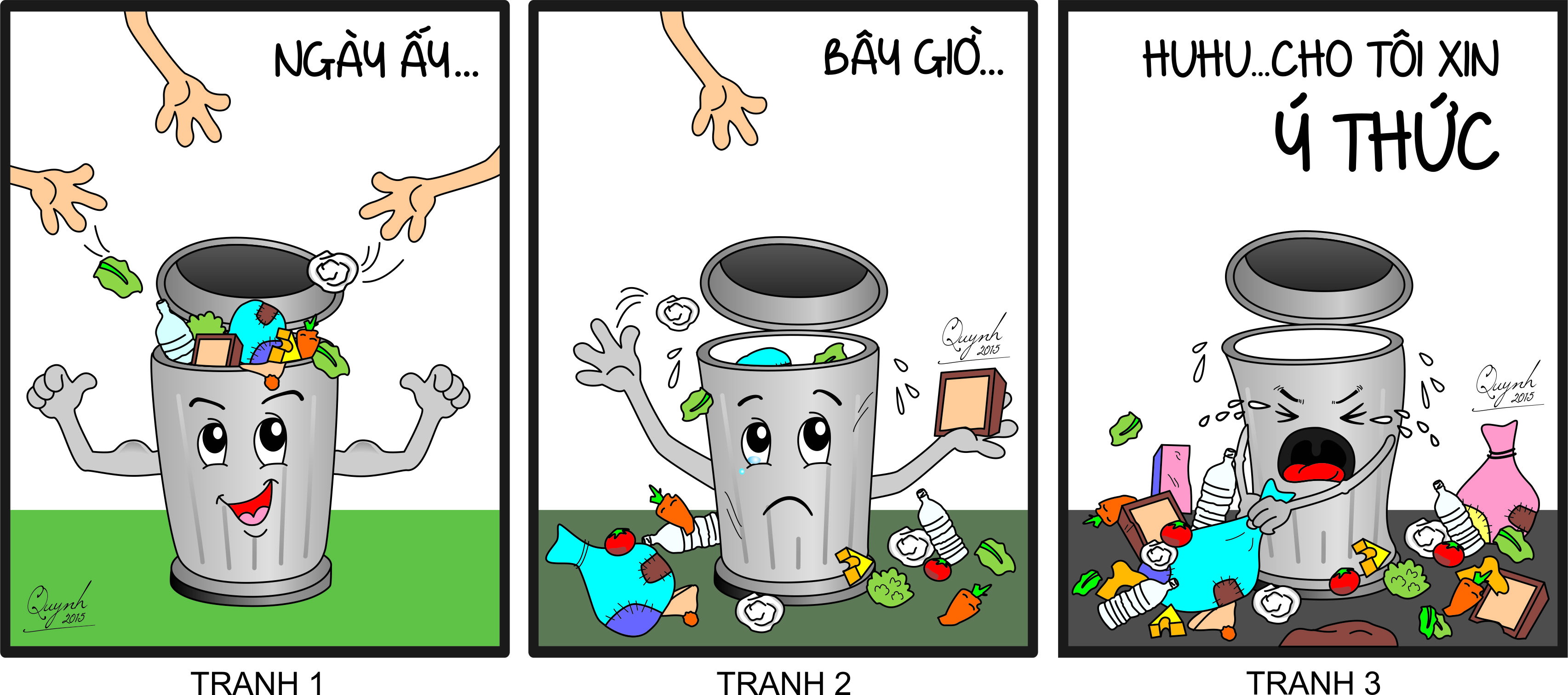 Sáng tác tranh biếm họa hưởng ứng ngày môi trường Thế giới (5/6)