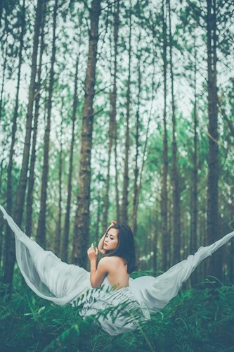 Bộ[-]ảnh[-]độc[-]đáo[-]của[-]cô[-]gái[-]vào[-]rừng[-]trút[-]bỏ[-]xiêm[-]y,[-]cuộn[-]mình[-]trong[-]"kén"