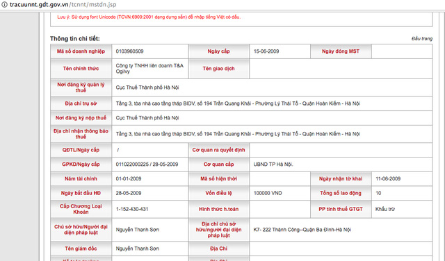 thông[-]tin[-]người[-]nộp[-]thuế[-]trên[-]website[-]của[-]Tổng[-]cục[-]thuế,[-]ông[-]Nguyễn[-]Thanh[-]Sơn[-]vẫn[-]là[-]Tổng[-]giám[-]đốc[-]và[-]người[-]đại[-]diện[-]của[-]T&A[-]Ogilvy.