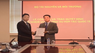 Ông Phạm Phú Bình giữ chức Vụ trưởng Vụ Hợp tác quốc tế của Bộ TN&MT