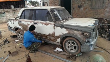   Hình ảnh xe Rolls-Royce tự chế của thợ Bắc Giang