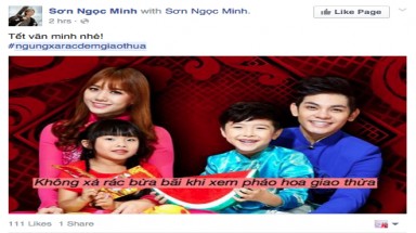  Nghệ sĩ kêu gọi không xả rác đêm Giao thừa