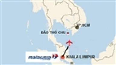   Máy bay của Malaysia chở 239 người bị mất liên lạc cách mũi Cà Mau khoảng 120 hải lý