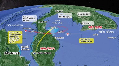  Chấn động thông tin máy bay Malaysia MH370 bay tới Malacca