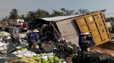  Quảng Nam: Dân không hôi của, giúp tài xế nhặt hàng chục tấn xoài