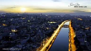   Ảnh đẹp hoàng hôn trên dòng Kênh Nhiêu Lộc 