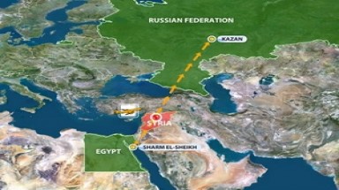    Máy bay chở khách Nga bị bắn trên bầu trời Syria