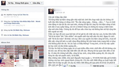  Cầm bảng “Tôi từng ăn cắp sách” để phản đối làm nhục nữ sinh
