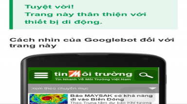   Tin Môi Trường ra mắt phiên bản dành cho điện thoại di động