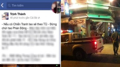  Bị dân mạng "hỏi thăm" vì đăng status phản động