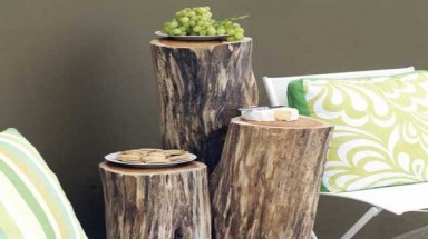   Đóng bàn ghế từ một khúc gỗ