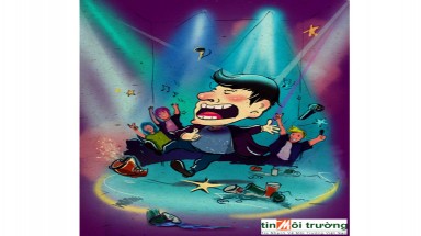  Tranh biếm họa “Không xả rác bừa bãi” của tác giả Nguyễn Thị Thu Hà