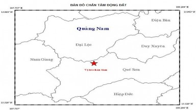  ​Quảng Nam: Động đất nhẹ tại Quế Sơn