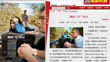     Báo Trung Quốc đăng chuyện “mua cô dâu Việt Nam”