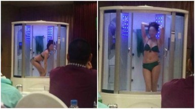  Kangaroo ra mắt máy bơm nước bằng màn chân dài “tắm lồ lộ trên sân khấu”
