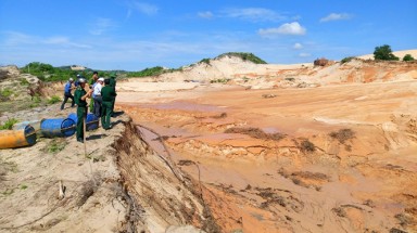 Bình Thuận: Công ty Tân Quang Cường chưa đủ điều kiện khai thác titan