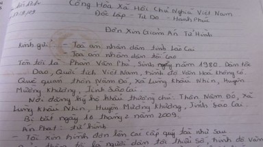  Tử tù học chữ để viết thư căn dặn gia đình