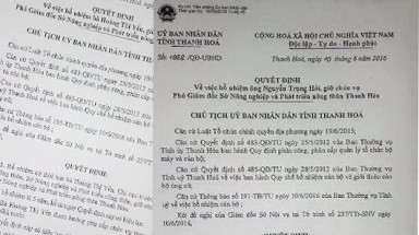  Sở NN&PTNT Thanh Hóa có 8 phó giám đốc