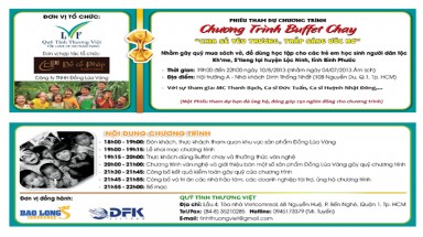 Buffet Chay:“Chia sẻ yêu thương, Thắp sáng ước mơ”   