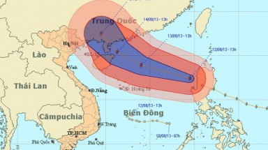  Bão UTOR đã đi vào phía Đông khu vực Bắc biển Đông - cơn bão số 7