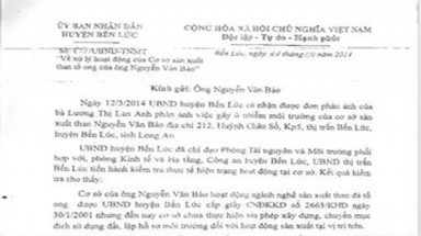  Long An: Dân kêu cứu vì Cơ sở sản xuất than Nguyễn Văn Bảo gây ô nhiễm 