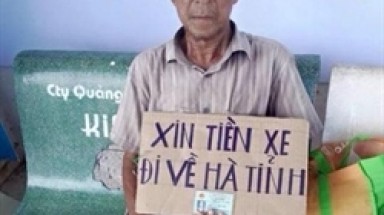 Đằng sau bức ảnh cụ già “xin tiền xe đi về Hà Tĩnh”