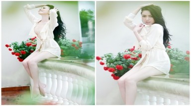   Vũ Hoàng Điệp diện áo mỏng tang quên nội y