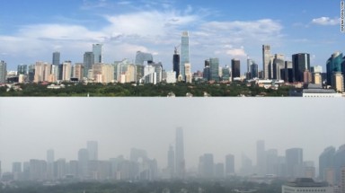  Bầu trời Bắc Kinh xám xịt trở lại sau lễ diễn hành