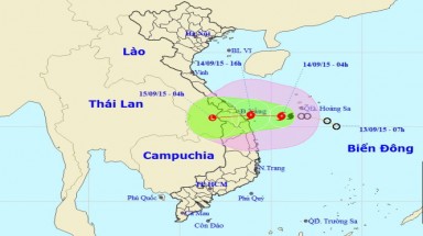  Thời tiết ngày 14 tháng 9: Áp thấp nhiệt đới đã mạnh lên thành bão số 3 vào biển Đông