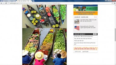  Web Bộ Văn hóa - thể thao và du lịch quảng bá chợ nổi Tiền Giang bằng hình ảnh Thái Lan