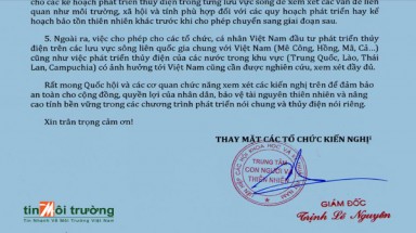  Kiến nghị về việc quy hoạch và quản lý các dự án thủy điện Việt Nam
