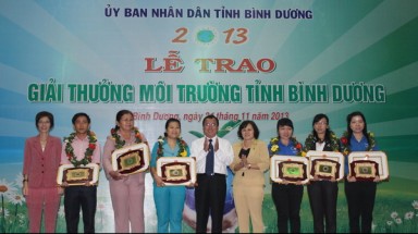  Trao giải thưởng Môi trường tỉnh Bình Dương năm 2013