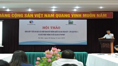 Hội thảo đóng góp ý kiến cho Báo cáo hiện trạng môi trường quốc gia giai đoạn 2011- 2015