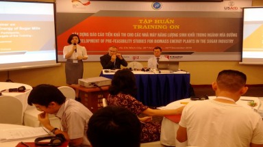 Tập huấn "Xây dựng báo cáo tiền khả thi cho các nhà máy năng lượng sinh khối trong ngành mía đường”
