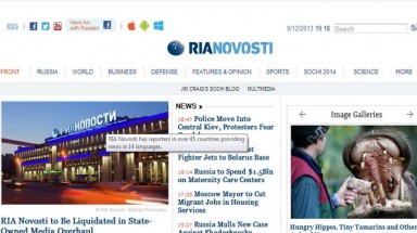  Nga đóng cửa Hãng thông tấn RIA Novosti 