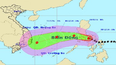  Bão Hagupit có khả năng đổi hướng tây tây nam