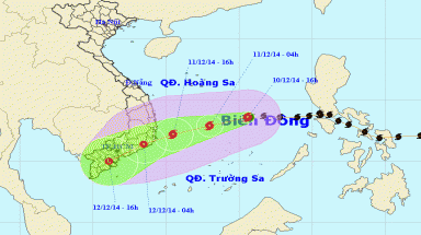   Bão Hagupit dự kiến đổ bộ Ninh Thuận - Bình Thuận