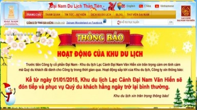   Khu du lịch Đại Nam hết miễn phí